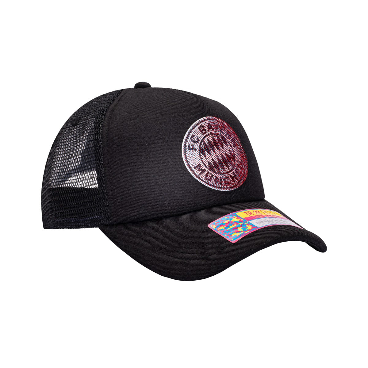 FI Collection Bayern Munich Shield Trucker Hat - Black (Diagonal 2)