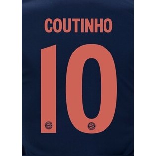 Bayern Munich 2019/20 Third Coutinho #10 Jersey Name Set