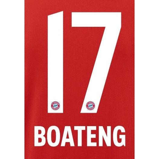 Bayern Munich 2019/21 Home Boateng #17 Jersey Name Set