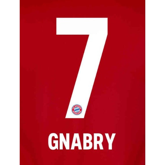 Bayern Munich 2019/21 Home Gnabry #22 Jersey Name Set