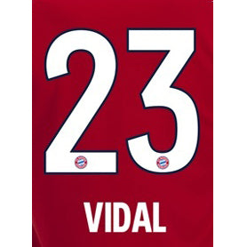 Bayern Munich 2018/19 Home Vidal #23 Jersey Name Set