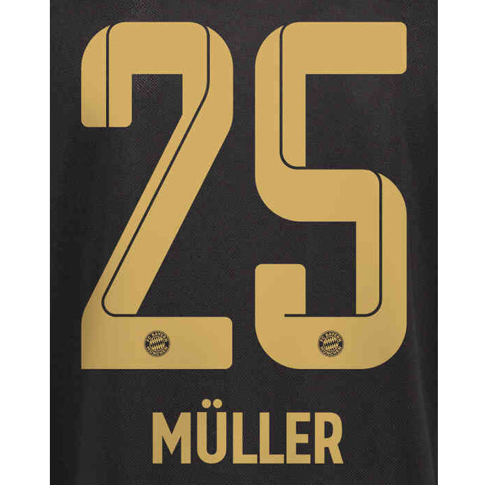 Bayern Munich 2021/22 Away Muller #25 Jersey Name Set