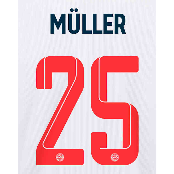 Bayern Munich 2021/22 Third Muller #25 Jersey Name Set (Main)