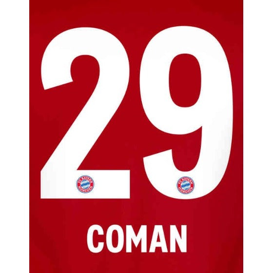 Bayern Munich 2019/21 Home Coman #29 Jersey Name Set