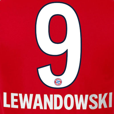 Bayern Munich 2018/19 Home Lewandowski #9 Jersey Name Sets