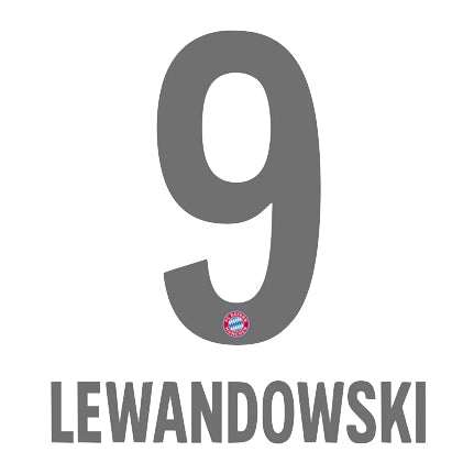 Bayern Munich 2019/20 Away Lewandowski #9 Jersey Name Set
