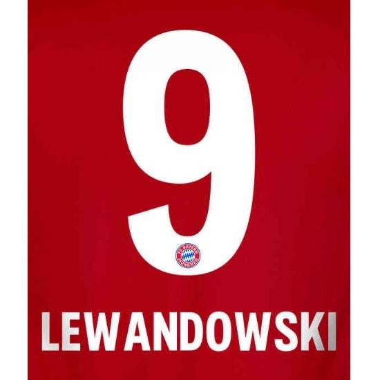 Bayern Munich 2019/21 Home Lewandowski #9 Youth Jersey Name Set