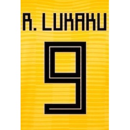 Belgium 2018 Away R.Lukaku #9 Jersey Name Set