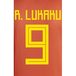 Belgium 2018 Home Lukaku #9 Jersey Name Set