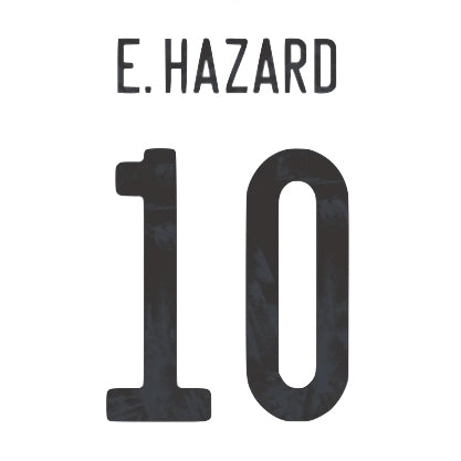 Belgium 2020/21 Away E. Hazard #10 Jersey Name Set