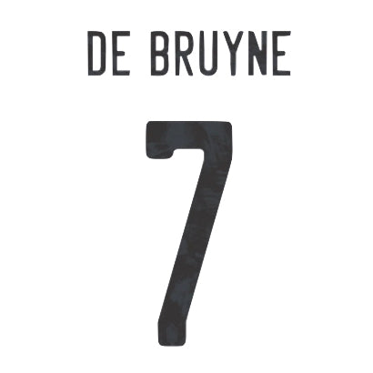 Belgium 2020/21 Away De Bruyne #7 Jersey Name Set