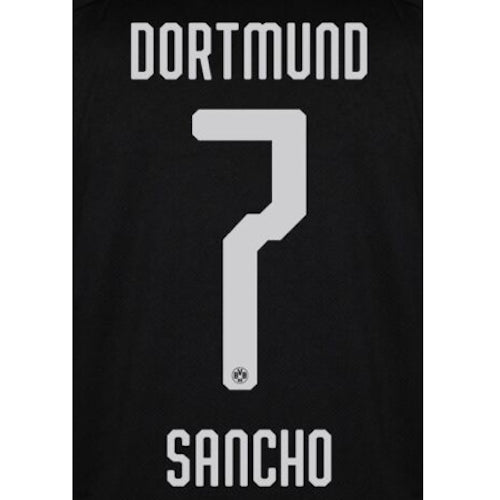 Borussia Dortmund 2019/20 Away Sancho 7 Jersey Name Set (Main)