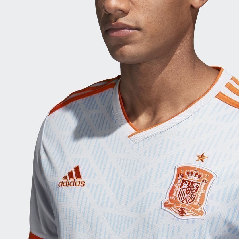 adidas Spain Youth 2018-2019 Away Jersey - Blue/Orange