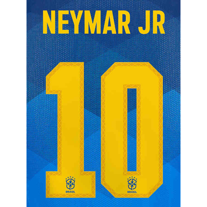 Brazil 2020/21 Away Neymar Jr #10 Jersey Name Set (Main)