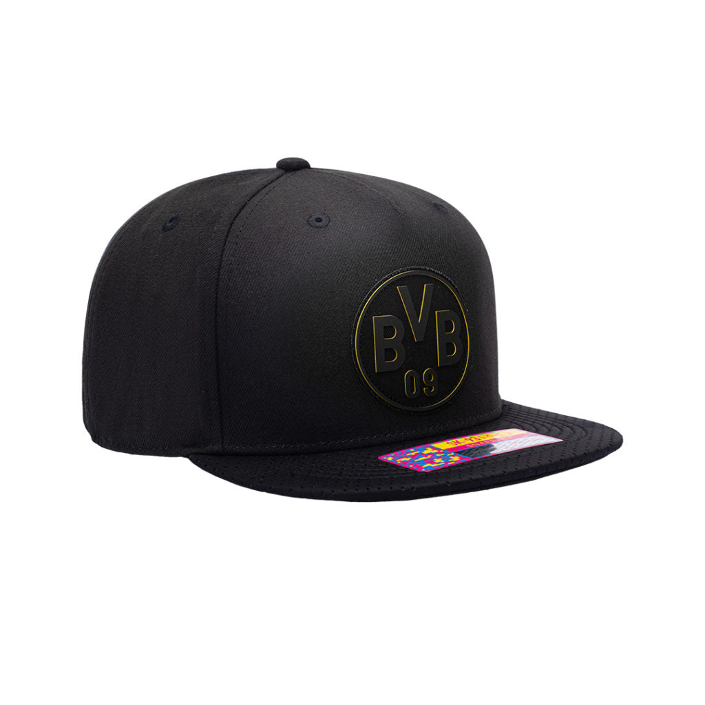 FI Collection Borussia Dortmund Elite Snapback Hat - Black (Diagonal 2)
