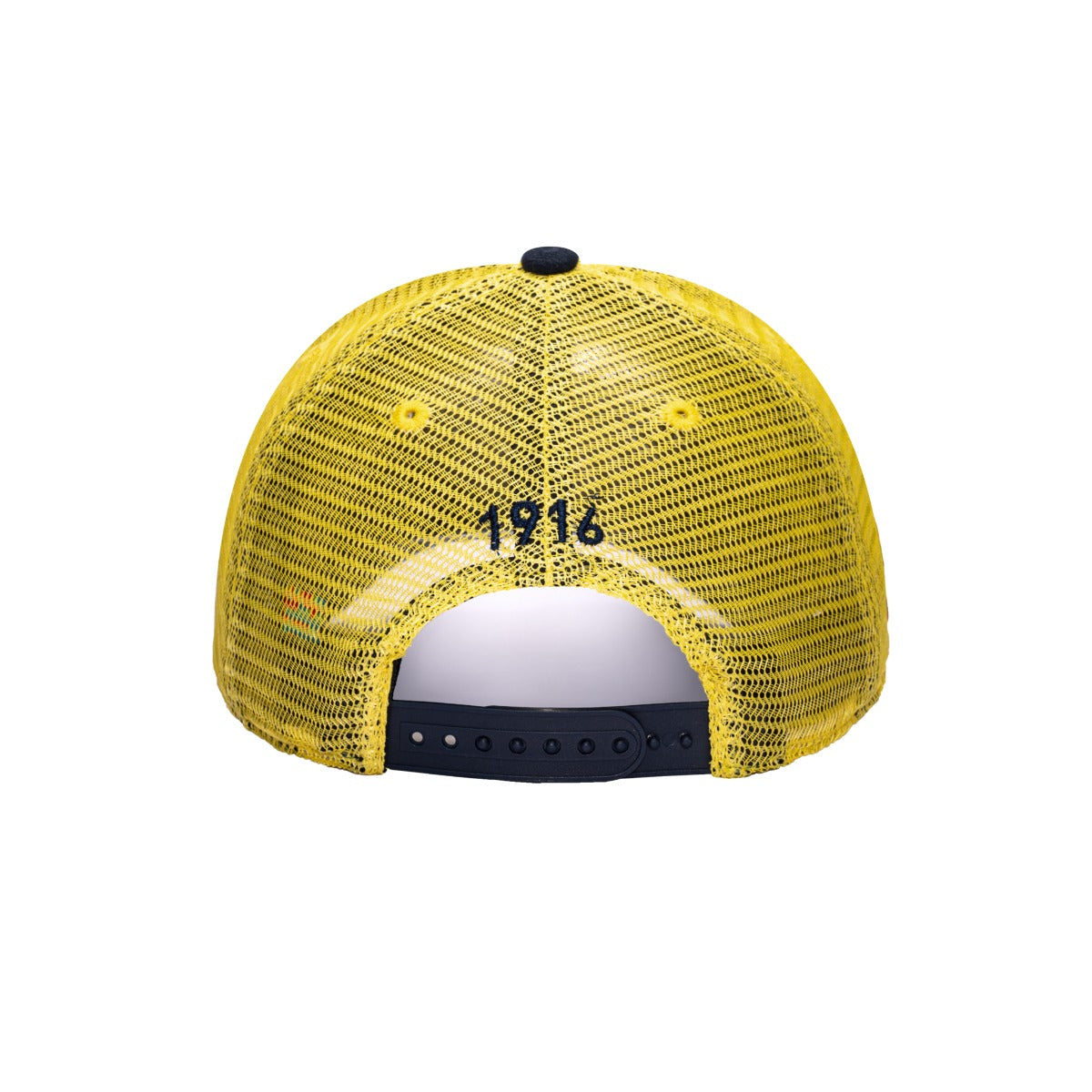 F.I Collection Club America Stop Script Trucker Hat - Yellow-Navy (Back)