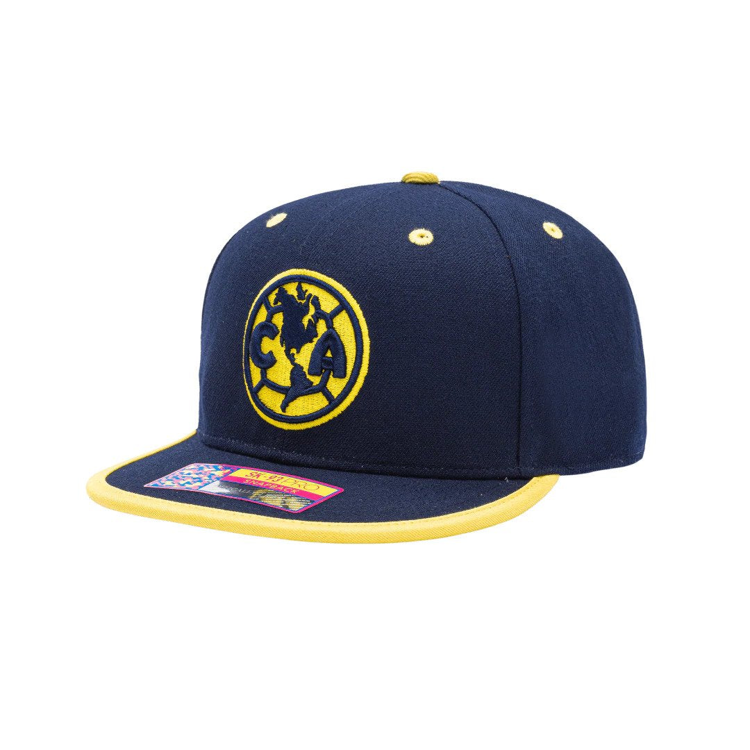 Fi Collection Club America Tape Snapback Hat - Navy (Diagonal 1)