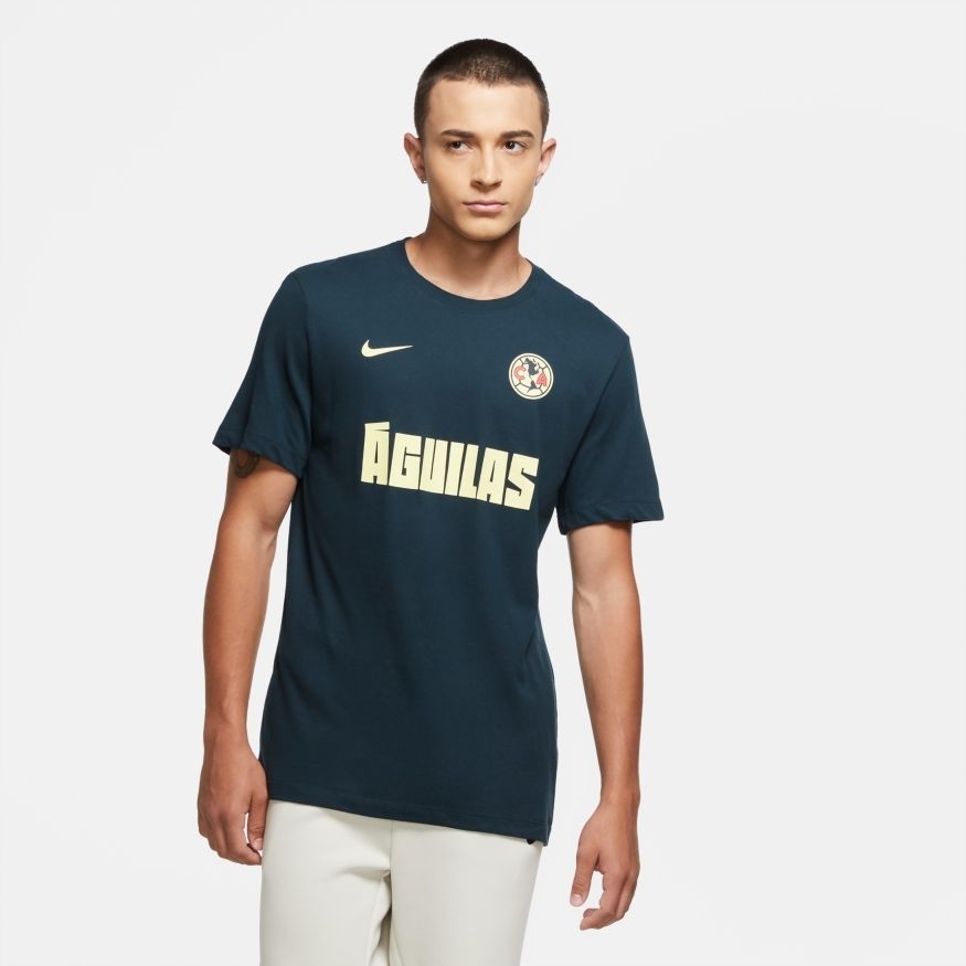 Nike 2020-21 Club America Dry-Fit Core Match Tee - Navy-Yellow