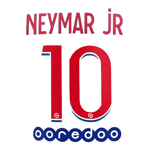 PSG 2020/21 Away Neymar JR #10 Jersey Name Set