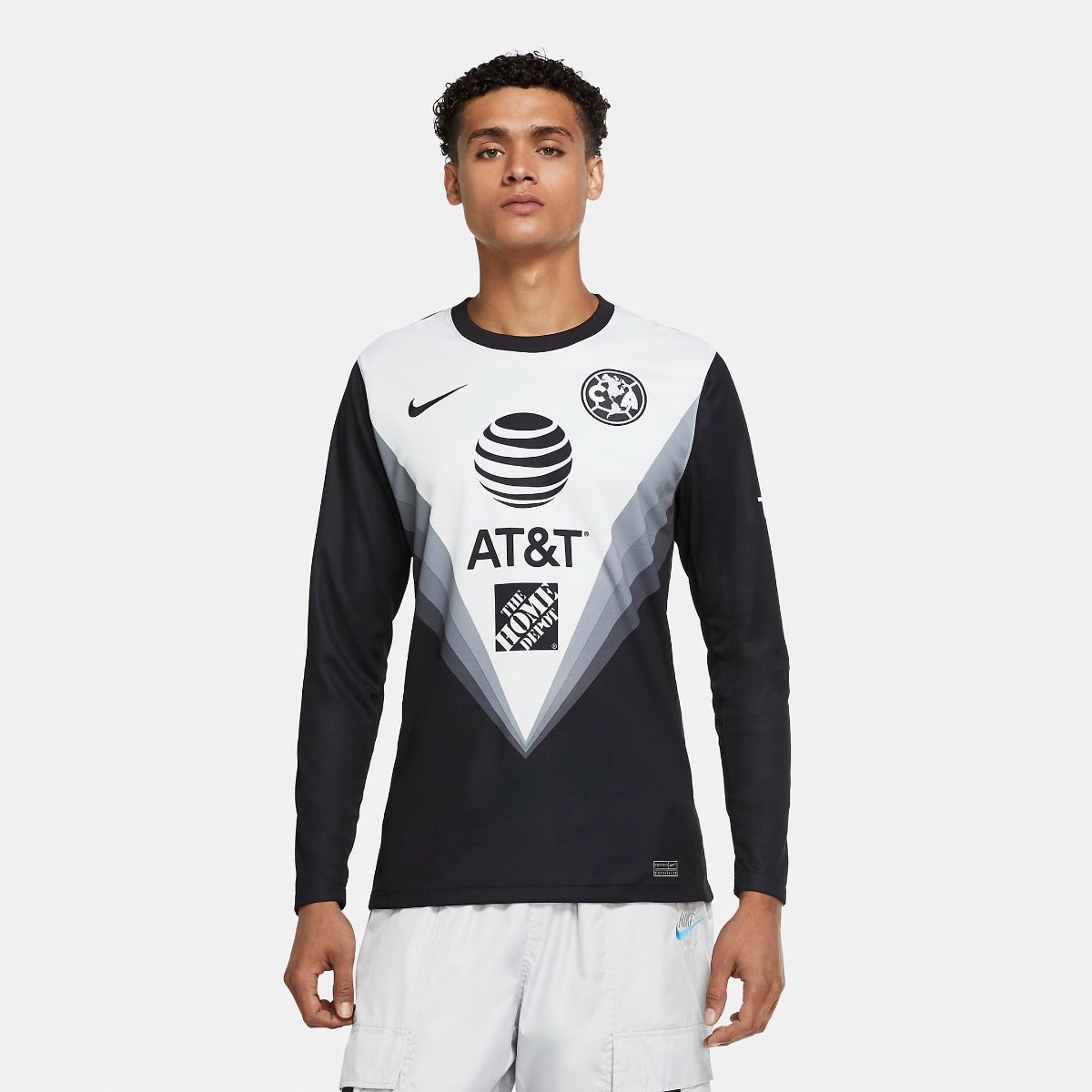 Nike 2020-21 Club America Stadium Goalkeeper LS Jersey - Black-Light Grey