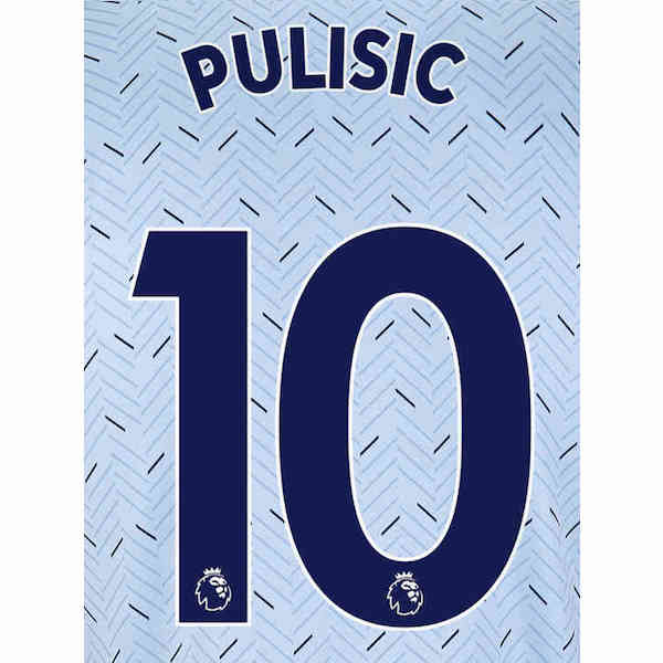 Chelsea 2019/22 Away Pulisic #10 Jersey Name Sets