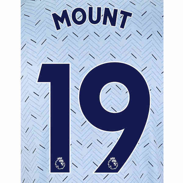Chelsea 2019/21 Away Mount #19 Jersey Name Set