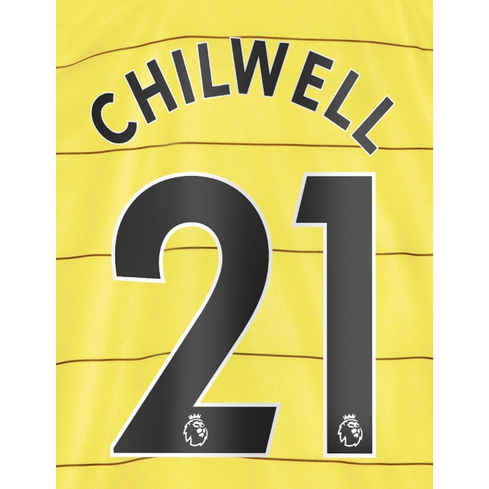 Chelsea 2021/22 Away Chilwell #21 Jersey Name Set Black (Main)