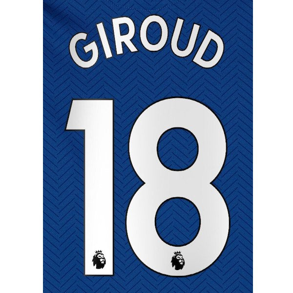 Chelsea 2019/22 Home Giroud #18 Jersey Name Set