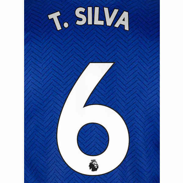Chelsea 2019/22 Home T. Silva #6 Jersey Name Set