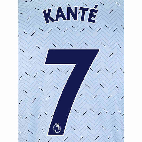 Chelsea 19/21 Away Kante #7 Jersey Name Set
