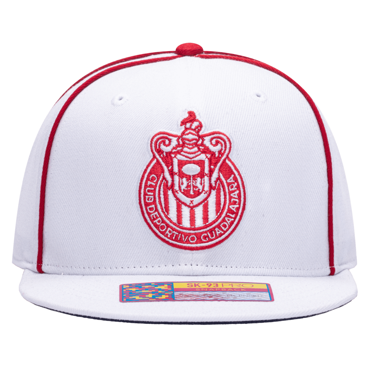 FI Collection Chivas Cali Day Snapback Hat - White-Red (Front)