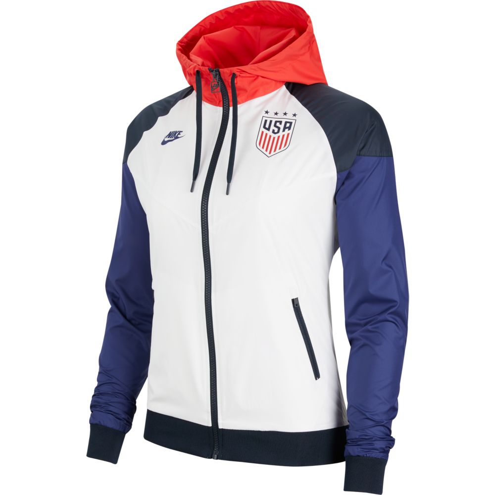 Nike 2020-21 USA Womens Windrunner Jacket - White-Red-Blue
