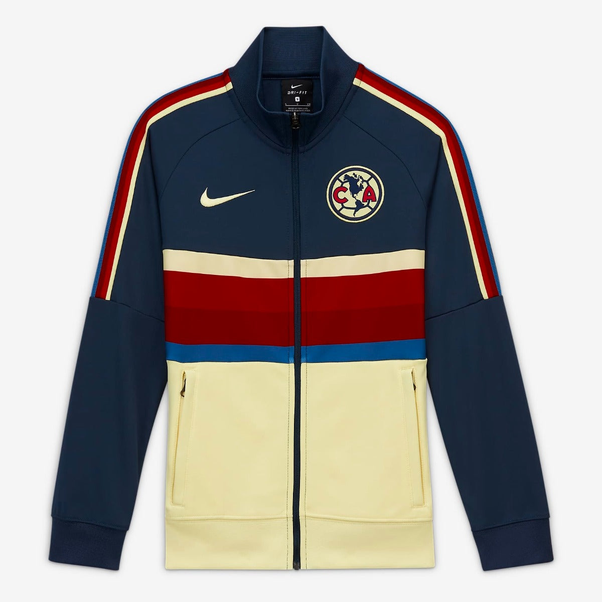 Nike 2020-21 Club America Youth Anthem Track Jacket - Navy-Yellow-Red