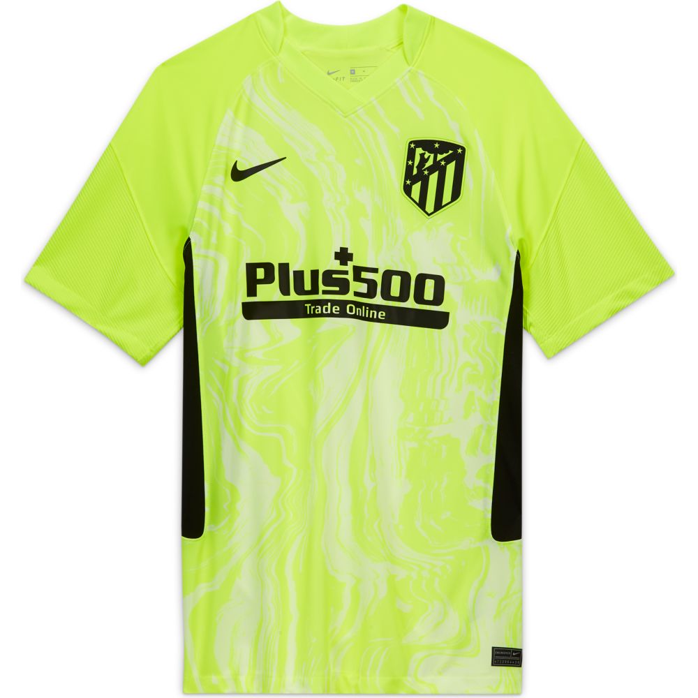 Nike 2020-21 Atletico Madrid Third Jersey - Volt-Black (Front)