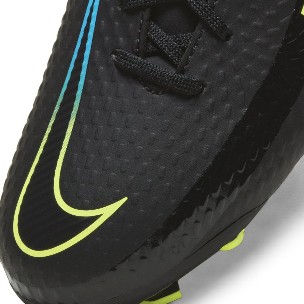 Nike JR Phantom GT Academy FG-MG - Black-Volt-Blue (Detail 2)