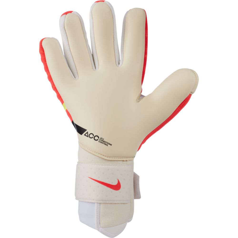Nike Phantom Elite Goalkeeper Gloves - Bright Crimson-White-Volt (Single - Inner)