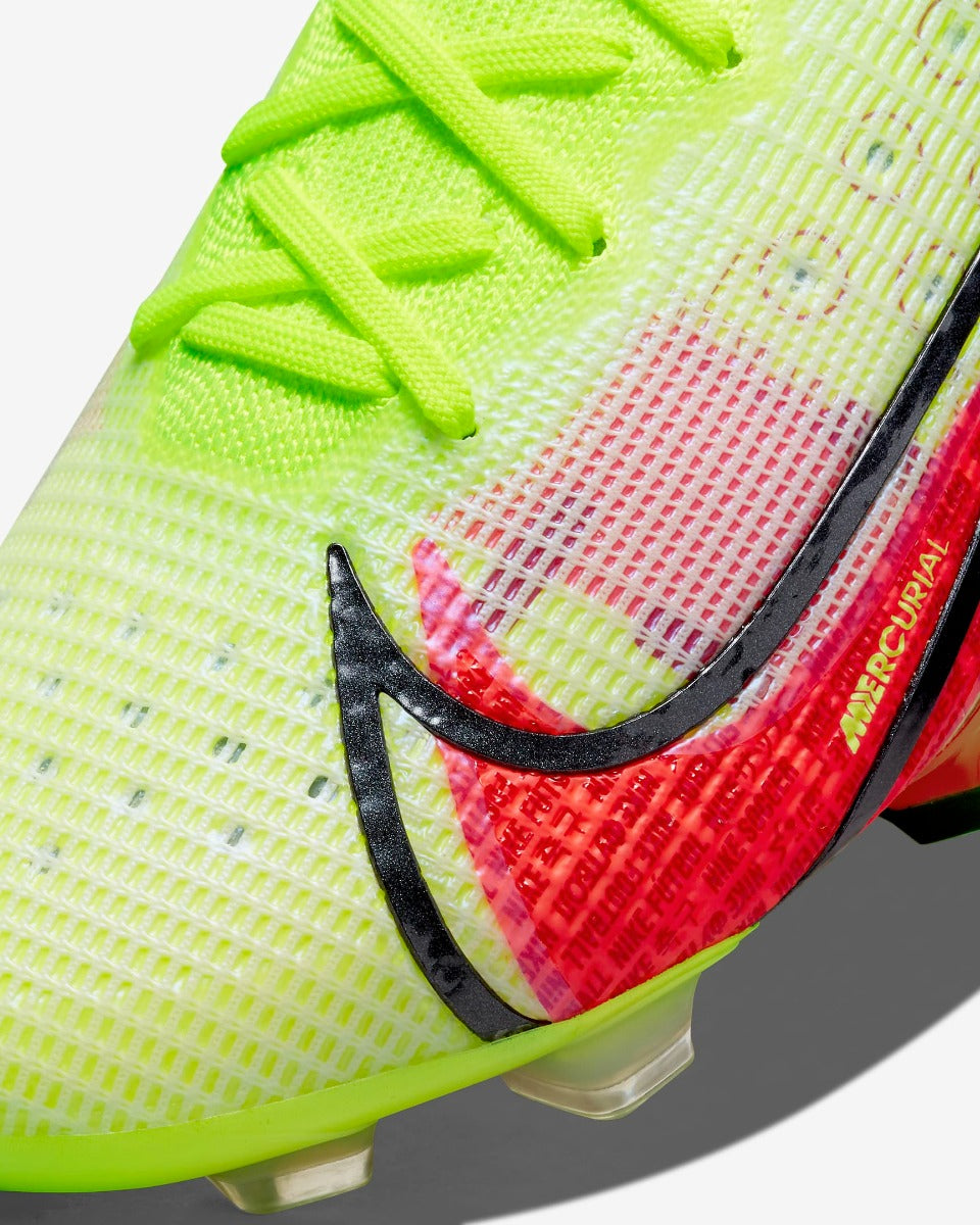 Nike Vapor 14 Elite FG - Volt-Bright Crimson (Detail 2)