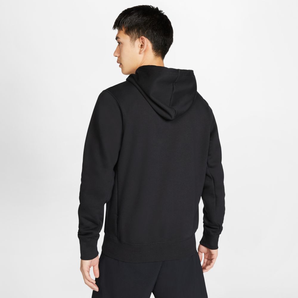 Nike FC Essential Fleece Hoodie - Black-White (Back)
