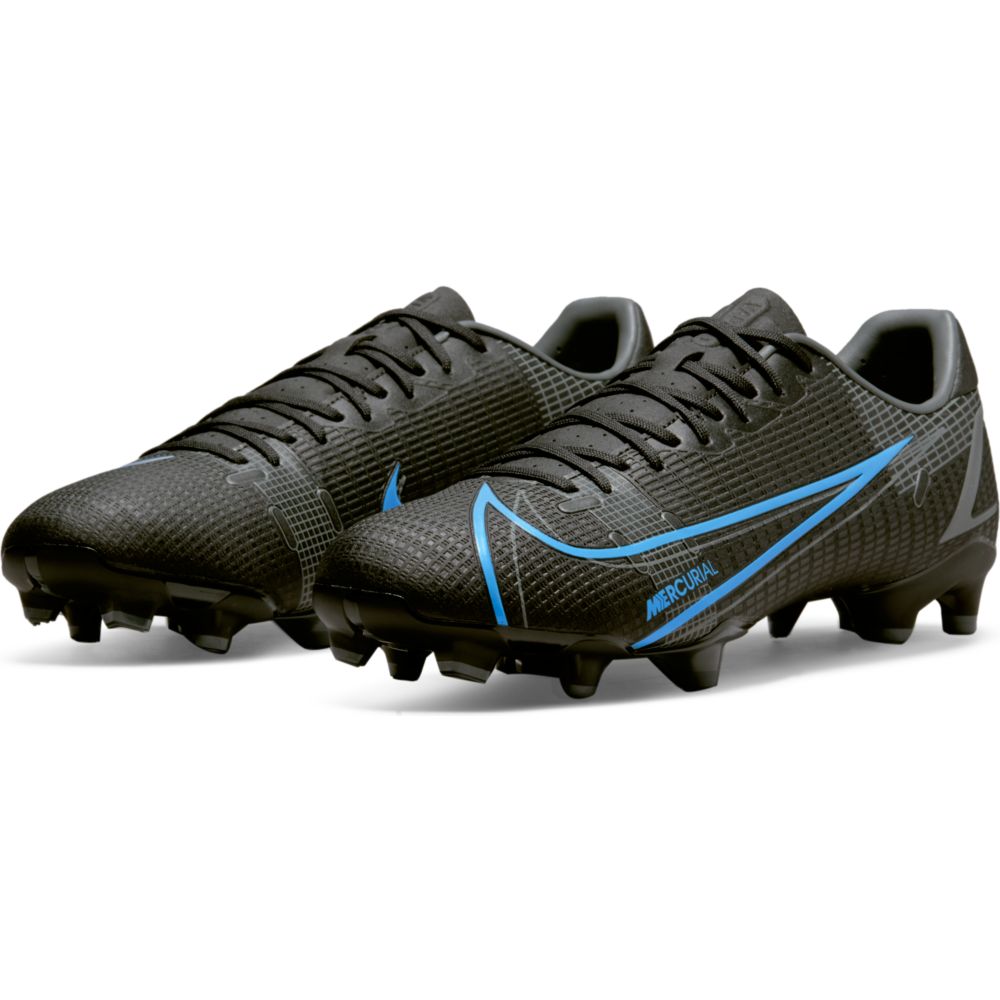 Nike Vapor 14 Academy FG-MG - Black-Blue (Pair - Diagonal)