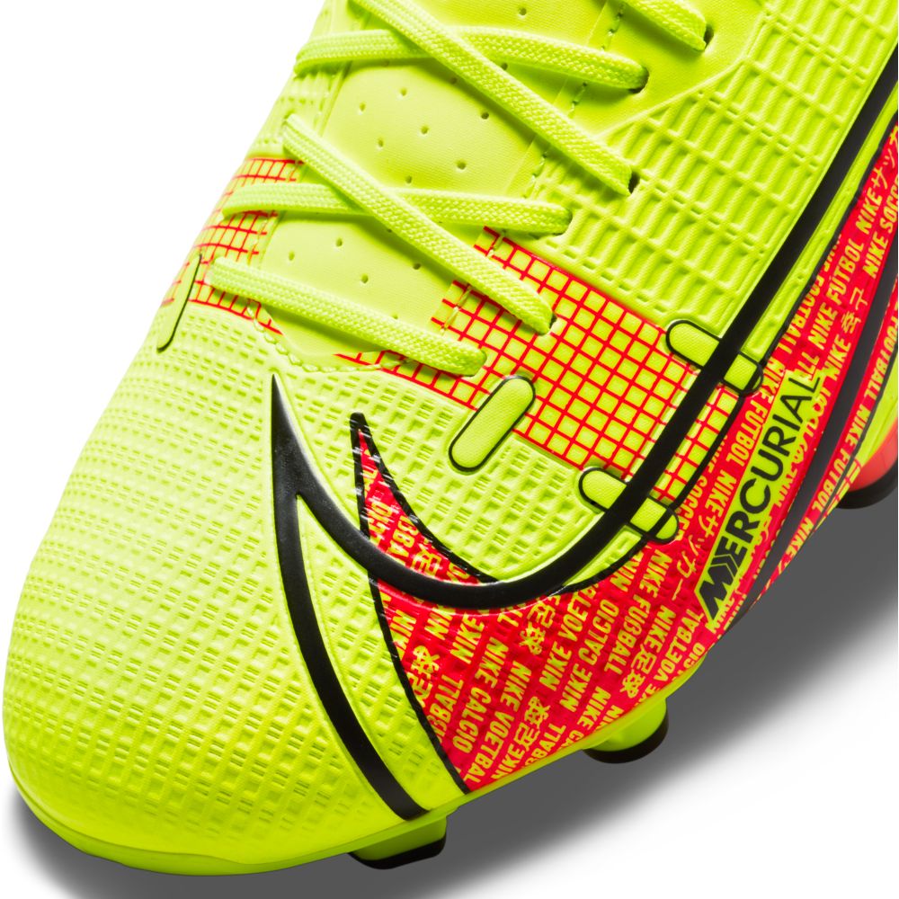 Nike Vapor 14 Academy FG-MG - Volt-Bright Crimson (Detail 2)