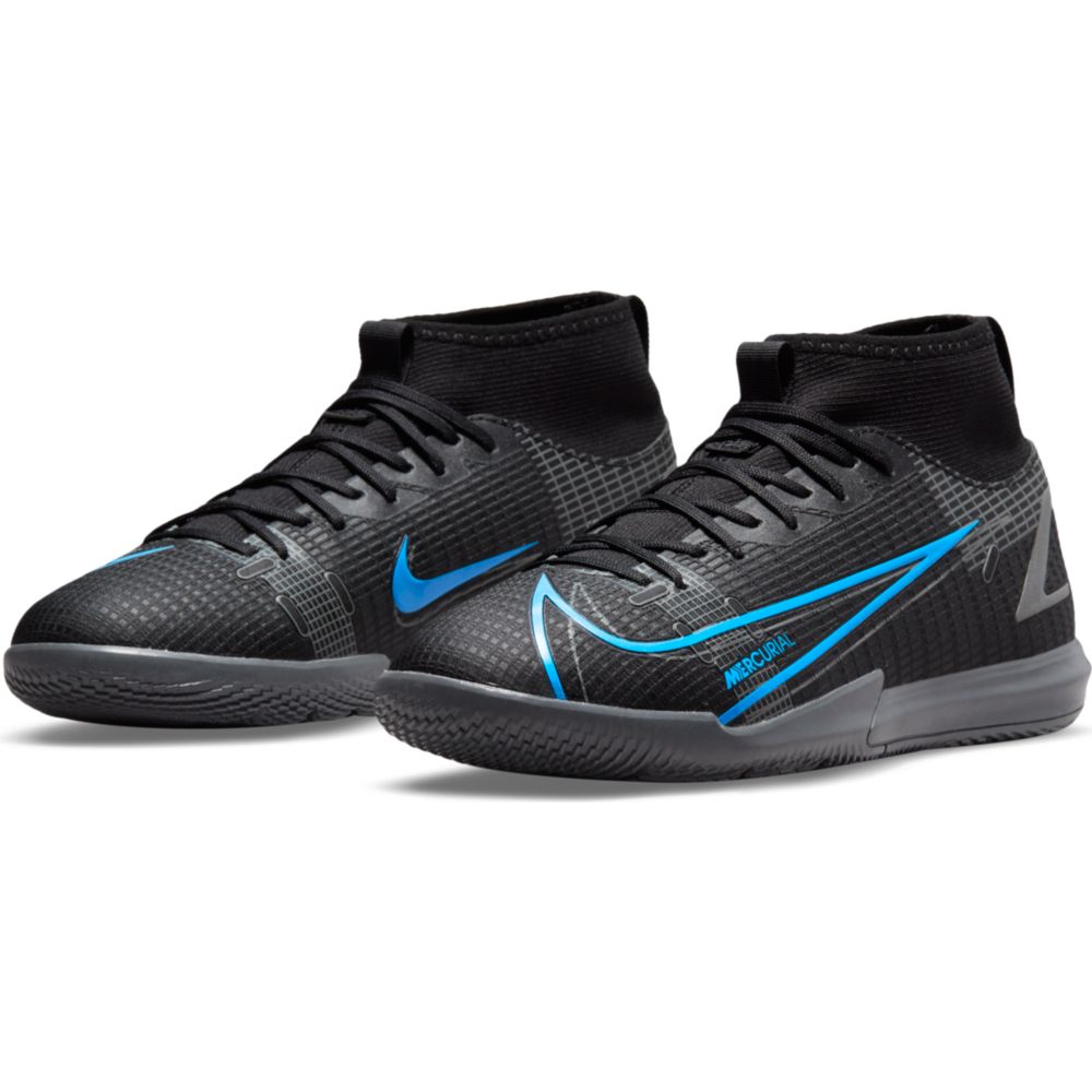 Nike JR Superfly 8 Academy IC - Black-Blue (Pair - Diagonal)