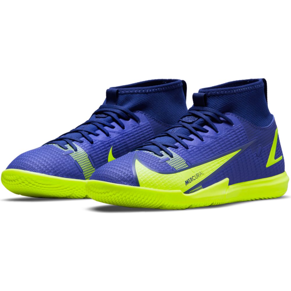 Nike JR Superfly 8 Academy IC - Lapis-Volt-Blue Void (Pair - Diagonal)