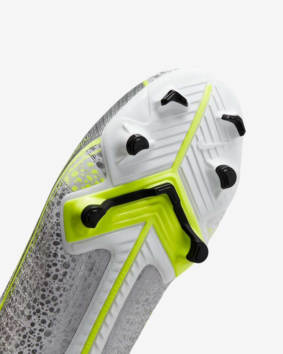 Nike JR Vapor 14 Academy FG-MG - White-Grey-Volt (Detail 1)