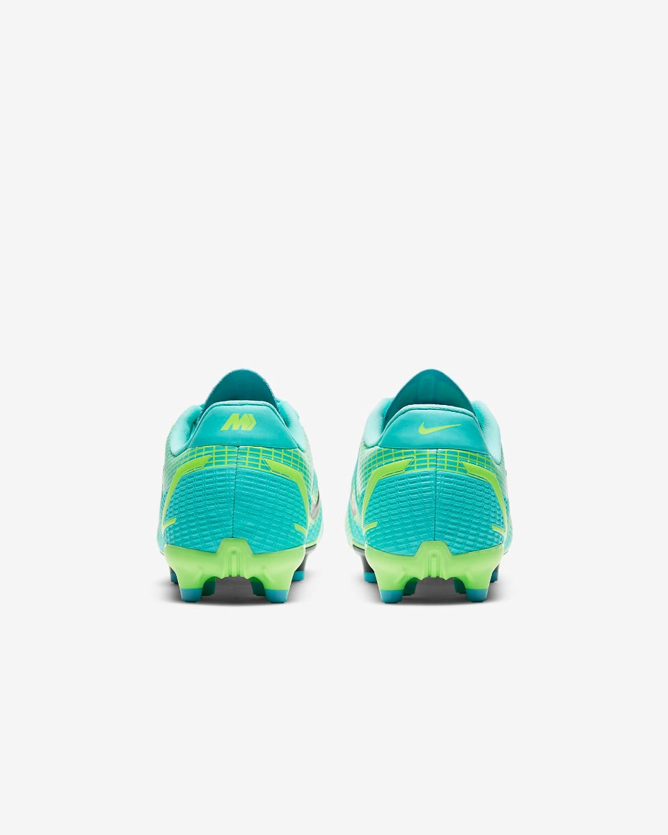 Nike JR Vapor 14 Academy FG-MG - Turquoise-Lime Glow (Pair - Back)