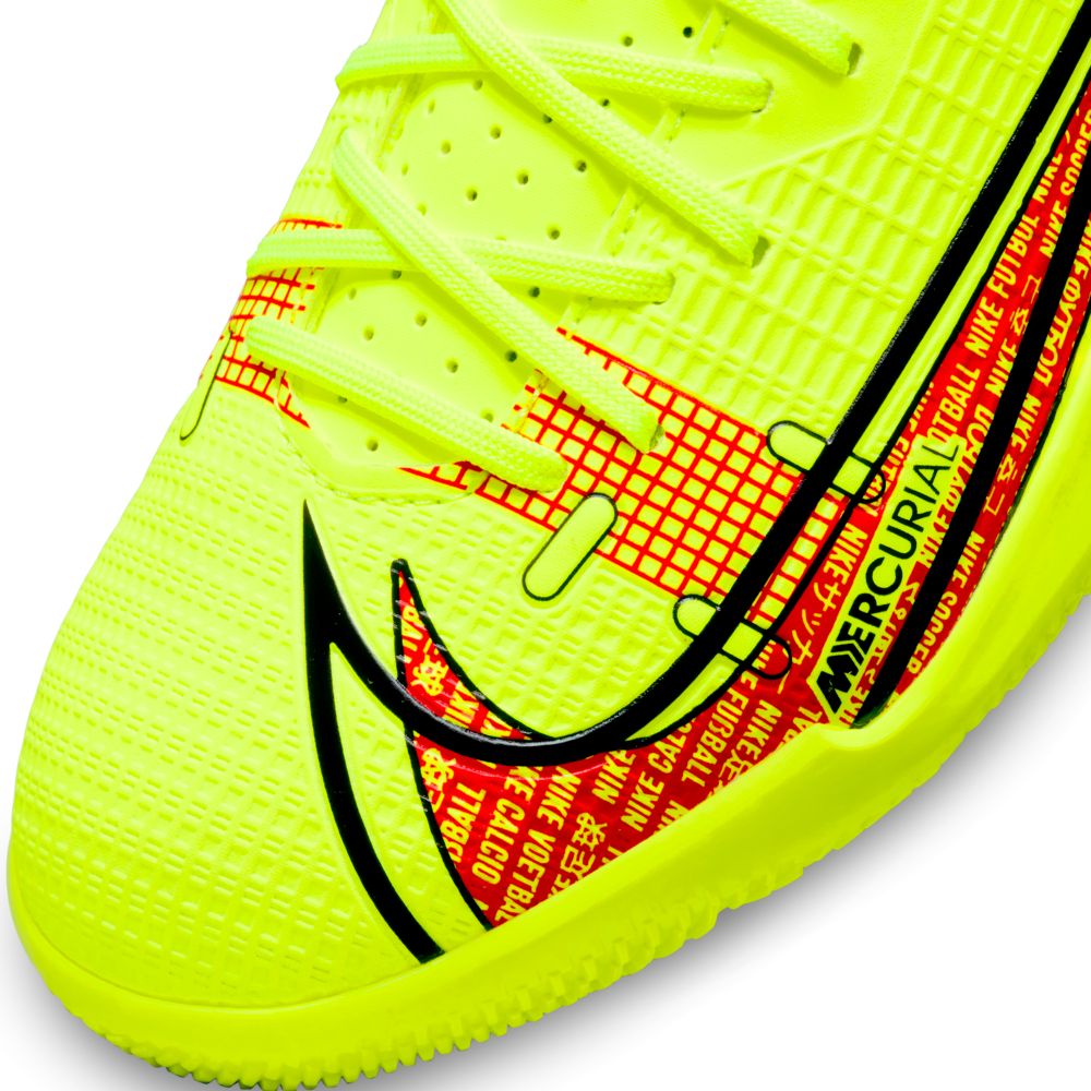 Nike JR Vapor 14 Academy IC - Volt-Bright Crimson (Detail 1)