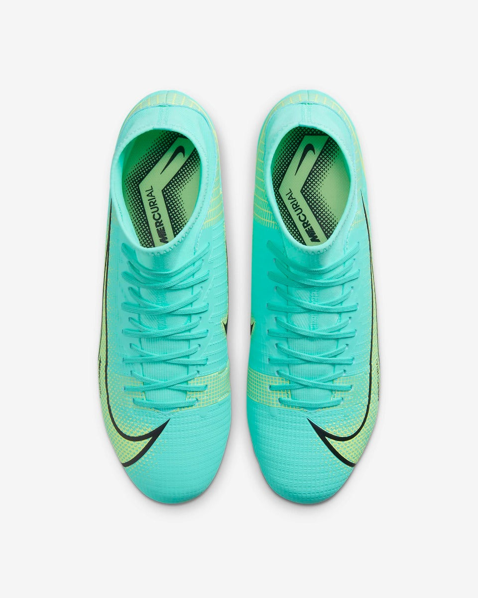 Nike Superfly 8 Academy FG-MG - Turquoise-Lime Glow (Pair - Top)