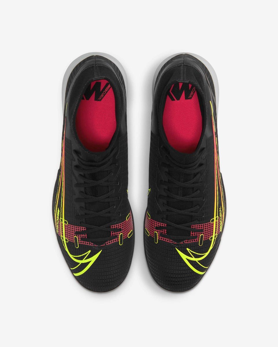 Nike Mercurial Superfly 8 Academy IC - Black-Volt-Crimson (Pair - Top)