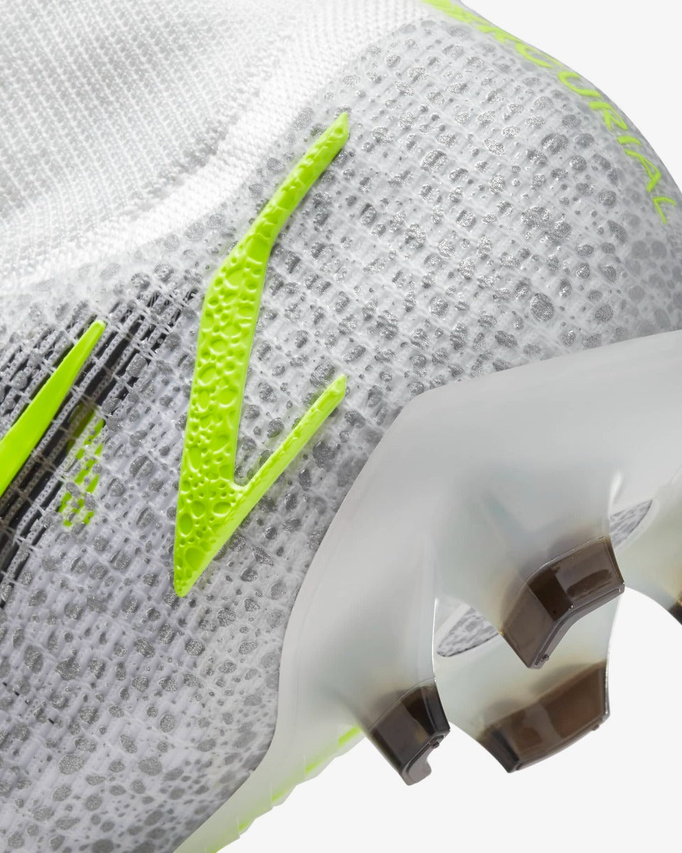 Nike Superfly 8 Elite FG - White-Grey-Volt (Detail 3)