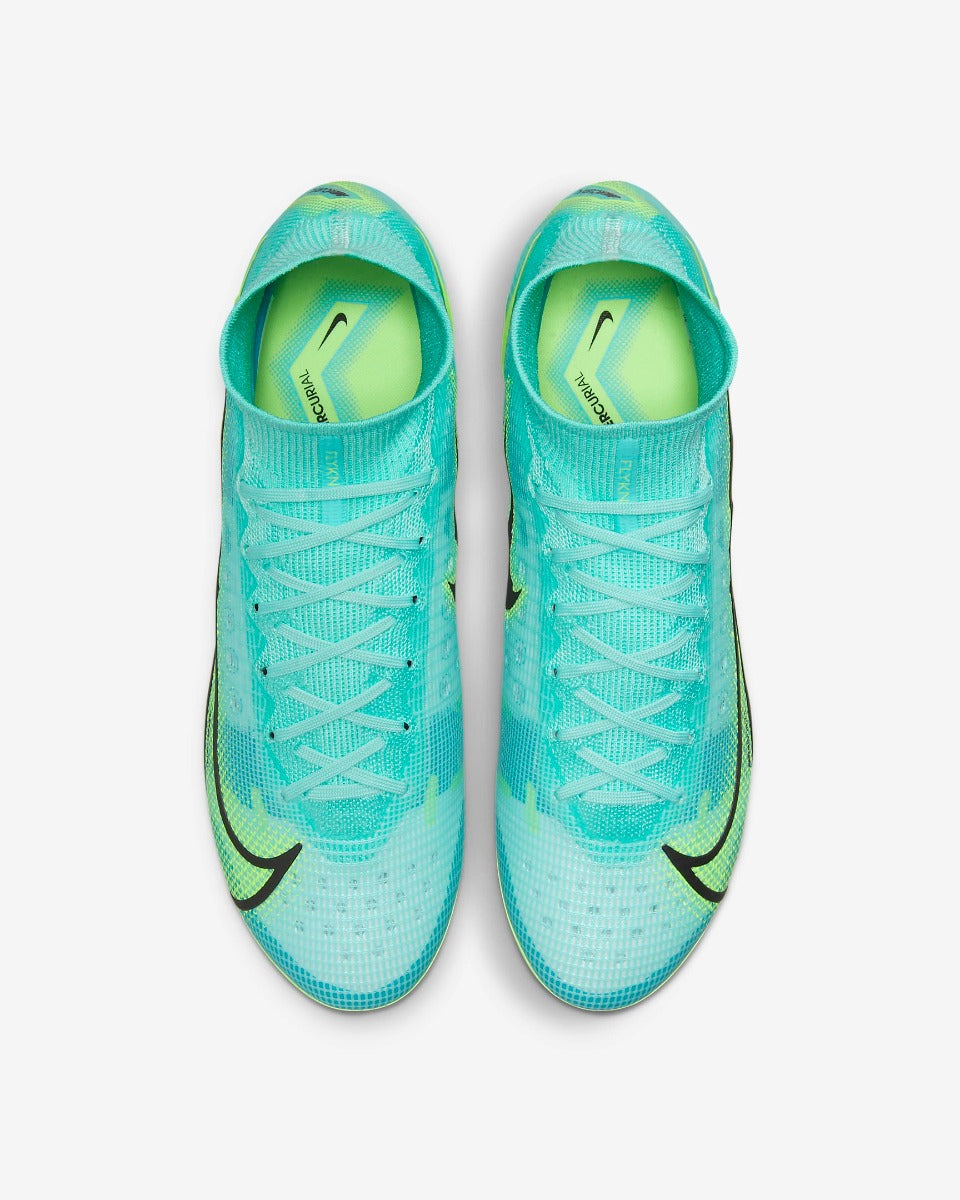 Nike Superfly 8 Elite FG - Turquoise-Lime Glow (Pair - Top)