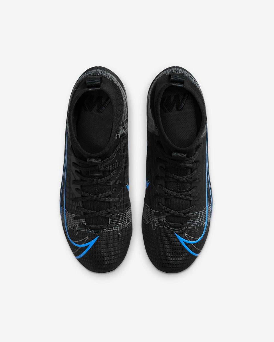 Nike JR Superfly 8 Academy FG-MG - Black-Blue (Pair - Top)
